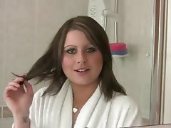 Big Boobs British Brunette Hairy Shower 